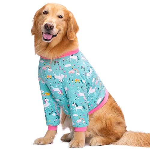 Image of Dog Elbow Protector Suit, Dog Recovery Sleeve with Elbow Protector,Dog Front Leg Surgery Recovery Clothes,Prevent Licking Wound(Green horse-2xl)