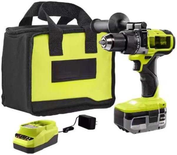 PBLHM101K Fits For RYOBI HP 18V Brushless Cordless 1/2 in. Hammer Drill Kit with (1) 4.0 Ah High Performance Battery, Charger, and Tool Bag