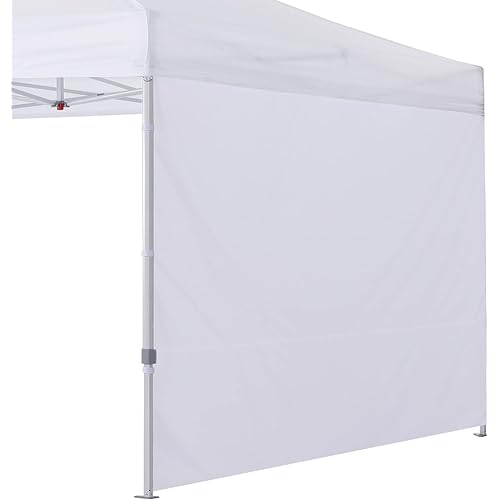 COOSHADE SunWall for 10x10 Pop up Canopy Tent, 1 Pack Sidewall Only (White)