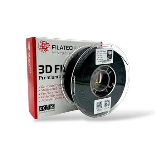 Filatech Hyper PLA Filament 1.75mm ±0.03mm, High-Speed PLA 3D Printer Filament 300–600mm/s, 1kg (2.2lbs) Spool, Low Warp Standard PLA Filament for 3D Printing – (Black)