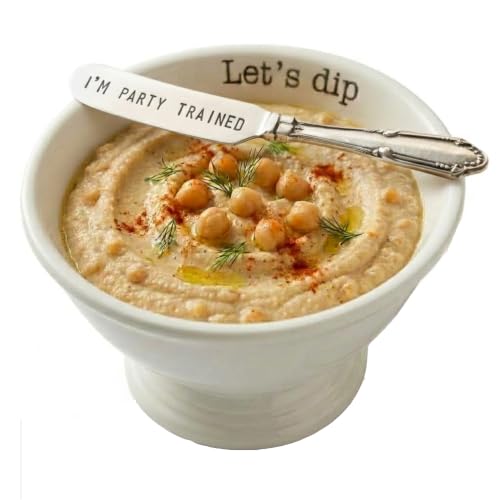 Mud Pie Circa Lets Dip Set, White 2" x 6"