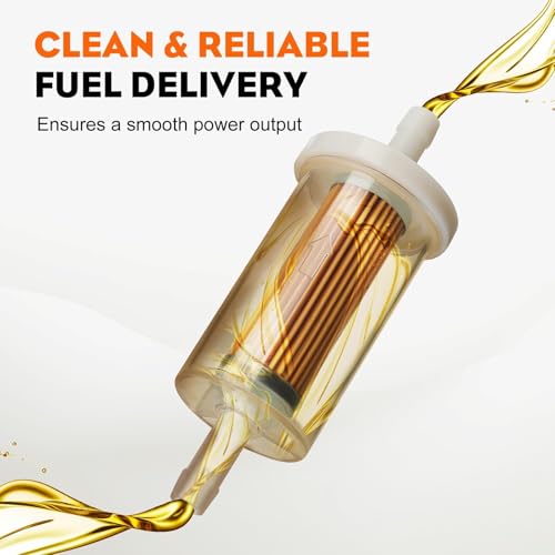 Hipa 695666 845125 695666 Fuel Filter For Briggs And Stratton 691035 493629 Mtd Craftsman Troy Bilt John-D-Eer D100 D105 D110 D120 D125 Lawn Mower Tractor 1/4 Inch Gas Fuel Filter thumb #7