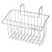 PeleusTech Kitchen Sink Caddy, Stainless Steel Sink Hanging Storage Box Draining Kitchen Soap Sponge Holder Rack Brush Sponge Sink Draining Towel Rack Kitchen Tool - Silver