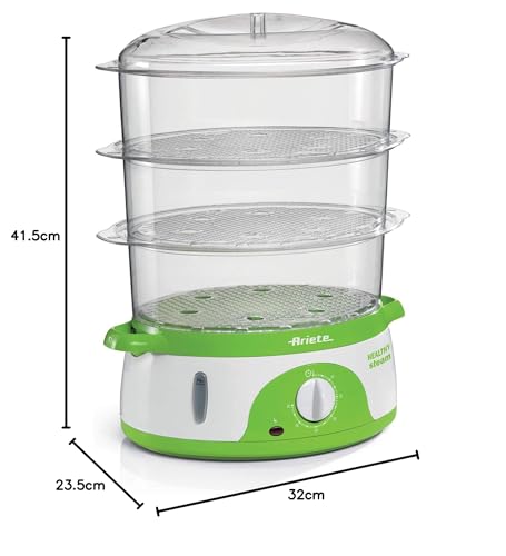 Cuiseur Vapeur Ariete 0911/00 – 9 L, 800 W, 3 Paniers, Minuteur - vue 6