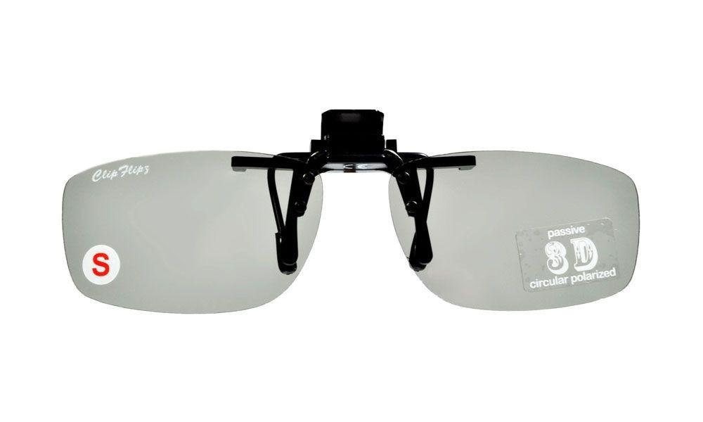 ClipFlipzClip On 3D Glasses Passive Circular Polarised Small/Grey