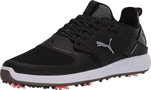Image of PUMA Men's Ignite Pwradapt Caged Golf Shoes, Black Silver Black, 7 UK