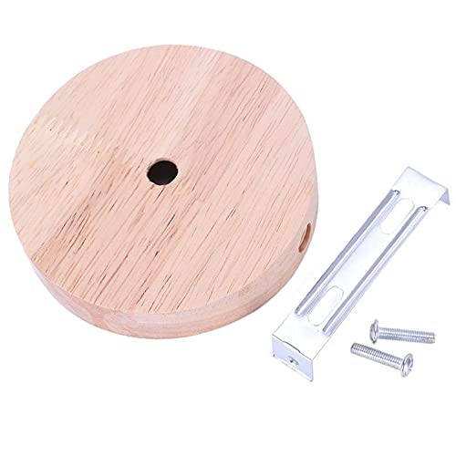 YMJSU E27 Montaje De Lámpara Base De Araña Accesorios De Iluminación De Bricolaje Base De Lámpara Estilo Conciso Placa De Techo Moderna Soporte De Techo De Madera Wood-2G11 Cover