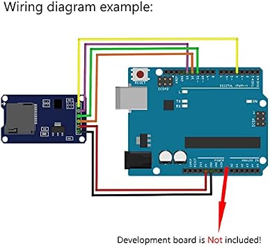 5pcs SD Card Module Mini TF Card Reader Sensor with SPI Interface Onboard Level Conversion +1pc 40P Male to Female Dupont Cable for Arduino Mega2560 Nano ESP8266 ESP32 Wemos D1 Mini