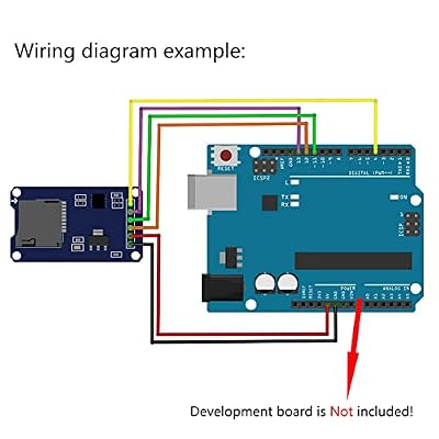 5pcs SD Card Module Mini TF Card Reader Sensor with SPI Interface Onboard Level Conversion +1pc 40P Male to Female Dupont Cable for Arduino Mega2560 Nano ESP8266 ESP32 Wemos D1 Mini