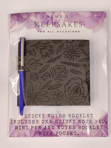 Amazon.com: Refillable Sticky Notes Booklet with Pocket and Mini Pen ...