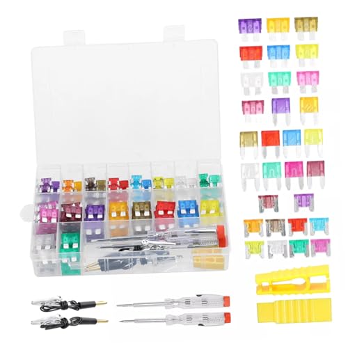 Kit de fusibles automotrices Cabilock, 300 piezas, con probador, para autos, camiones, barcos y motocicletas, construcción robusta y amplia compatibilidad miniatura 5