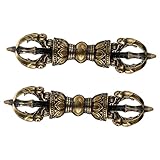 Décor de pilon - cet ornement miniature en forme de pilon vajra est charmant et chic, et ajoute de la beauté à votre maison, artisanat en laiton rétro