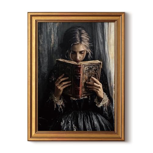 HUARCEY Gold Framed Wall Art for Living Room, Portrait Painting