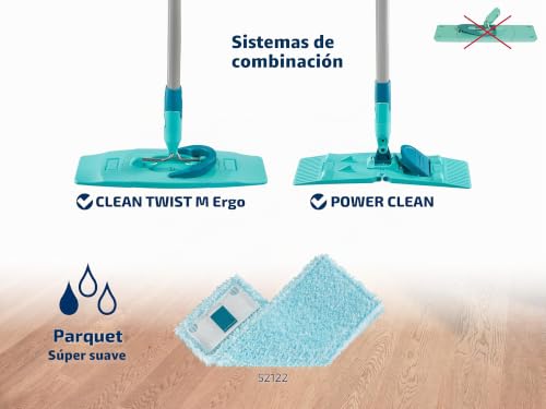 Miniatura 7 de Leifheit Set 2 Fundas De Recambio Clean Twist M Ergo Super Soft, Funda De Poliéster Lavable Para Mopa Superabsorbente, Funda De Mopa Fregona Para Suelos Delicados