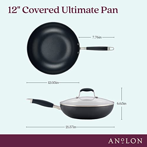 Anolon Advanced Home Hard-Anodized Nonstick Ultimate Pan/Saute Pan, 12-Inch (Onyx) #TOP1