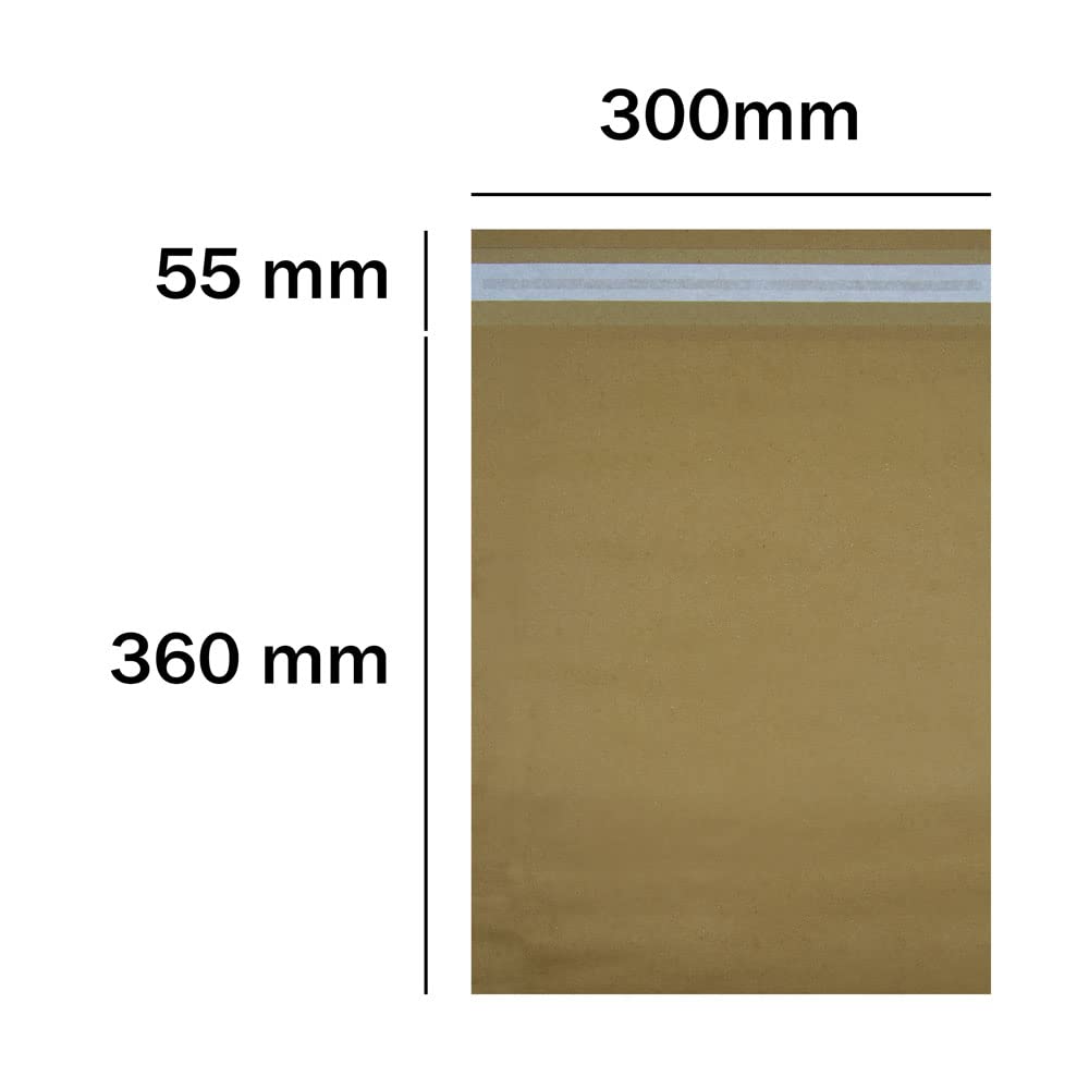 Kraft Paper Mailing Bags Opaque Self Seal Lightweight Strong Large Brown Envelopes Various Sizes (100, 300 x 360 x 100) - Image 3
