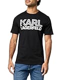 KARL LAGERFELD Men's Crewneck Short Sleeve Logo Graphic with Karl Face Relaxed Fit T-Shirt, Black, XX-Large
