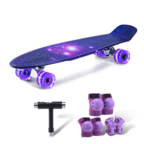 Kids Skateboard Set Light-Up Wheels–Complete Beginner Kit