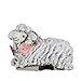 Northlight 6.75â€ White and Brown Plush Kneeling Sheep Spring Easter Figure