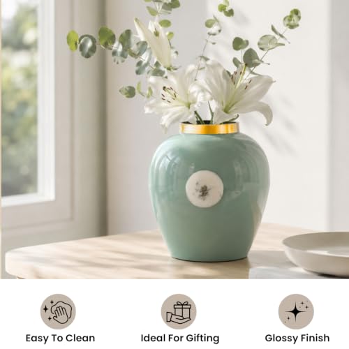 Image of Urban Born Vases For Living Room Corner |Big Vases For Elegant Home Decoration |Home Decor Flower Vase Iron |Fresh or artificial Metal Flower Vase Stand For Dining Table, Bedroom, Office, Wedding Gift