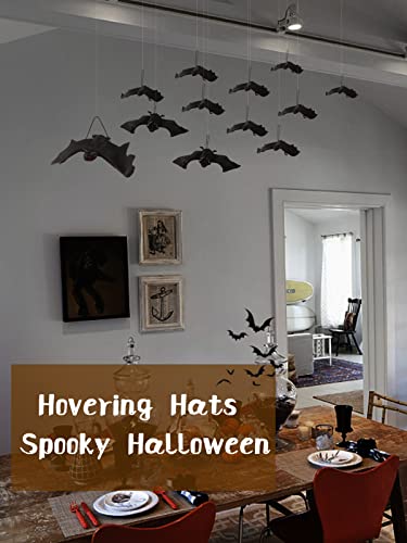 18 Pieces Halloween Realistic Hanging Bats, Rubber Spooky Looking Bats- Fake Bats For Halloween Party Supplies And Decoration (3 Assorted Sizes) #TOP5