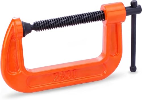 Image of Pony Jorgensen 2630 3-Inch C-Clamp, Orange (Pack of 10)