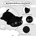 Finebee Weighted Black Cat Stuffed Animals, Cute Weighted Black Cat Plush, Soft Stuffed Weighted Plushie Pillow Gifts for Girls Boys(9.8