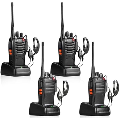 pxton 777S Rechargeable walkie talkies for Adults Long Range with Earpieces and Li-ion Battery,Two Way radios has VOX/TOT/Emergency Alarm/Battery Low Alert/Flashlight/Scan Function（2 Pack） Cover