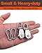SHITIME 5 Pcs M15 Single Pulley Block, 304 Stainless Steel Lifting Crane Pulley, Wire Rope Hanging Pulley Wheel, with 5 Pcs Spring Snap Hook