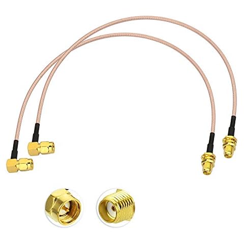 Adaptador SMA Hembra a SMA Cable RF Macho RG316 1 pie 30 cm 2 pzas Cover