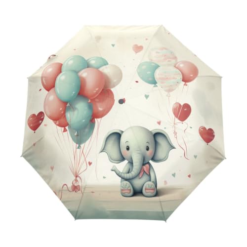 Parapluies coupe-vent compacts et solides avec motif éléphant pour ne plus subir la pluie