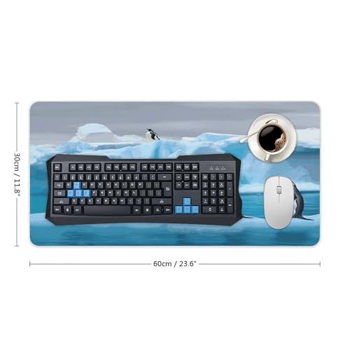 Penguins On The Iceberg Desk Pad Large Office Desk Mat miniatura 2