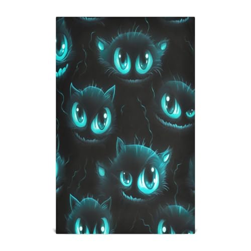 SKYSHU Geschirrtuch Grinsekatze, weich, saugfähig, wiederverwendbar, waschbar, Geschirrtücher für Zuhause, Küche, Bar, Tischdekoration, 71,1 x 45,7 cm, 1 Stück