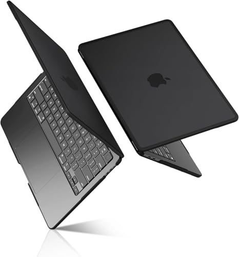 BlueSwan Case compatible for Macbook Pro 13 inch M2 M1 A2338 A2251 A2289 A2159 A1989 A1706 A1708, Released in 2022-2017, Anti-rupture TPU Frame + PC Matte Anti-fingerprint Cover - Frosted Black - Image 7