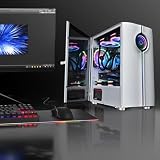 Obudowa Komputera Mid-Tower M-ATX/ITX, Pionowy Uchwyt GPU, Obudowa Do Komputera Stacjonarnego Do Gier, Panel Ze Szkła Hartowanego, Tryb RGB(Black)