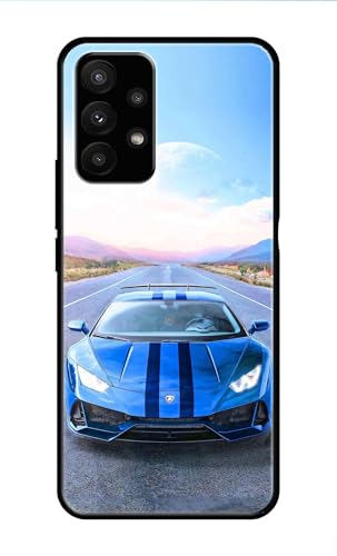 Image of Metal TPU Printed Back Cover for Samsung Galaxy A23 5G (Car with Moon View) 360 Degree Protection | Camera Protection -25092024(AR)