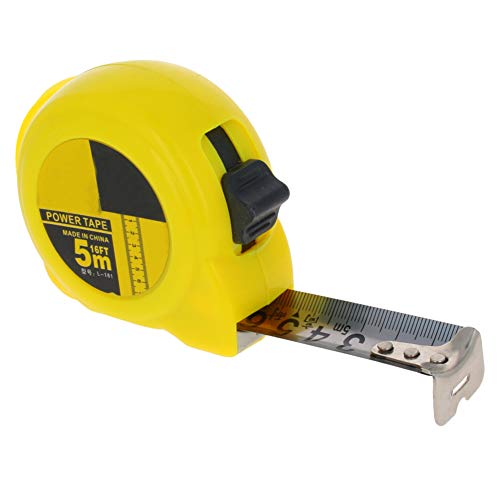 Utoolmart コンベックス メジャー 巻尺 テープ長さ5m ステンレステープ ロックタイプ ロック機能付き メートル 距離測定器 測定器 目盛り 見やすい diy 作業工具 大工道具 1個入り