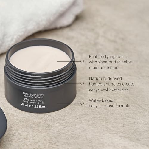 Image of MONAT Matte Styling Clay for Men - Water and Clay-Based Hair Paste to Create Thicker-Looking Hair, Easy-to-Shape Net Wt. 45 ml / 1.52 fl. oz.