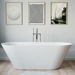 DURAVIT DuraStor, vrijstaande badkuip van acryl, staande badkuip in glanzend wit, 170 x 75 x 45 cm, inhoud: 212 l, acryl kuip incl. toebehoren kuip voor 2 personen, optimale warmte-isolatie