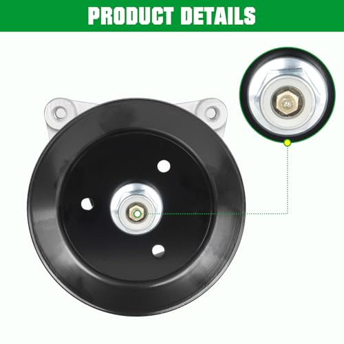 Youxmoto 187292 Spindle - Deck Rebuild Kit fits Husqvarna 46 Inch YTH22V46 YTH24V48 2346XLS 2246LS YTH18K46 PB195H42LT, Spindles 532187281,192870, Pulleys 195945, 1/2” x 105 3/4" Belt 532405143 by Youxmoto - Image 7