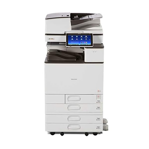 Ricoh Aficio MP C3004 Color Laser Multifunction Copier – A3/A4, 30ppm, Copy, Fax, Print, Scan, Auto Duplex, Network, WIFI, 4 Trays, Stand, Comes with Pre-installed PostScript 3 Supplement (Renewed)