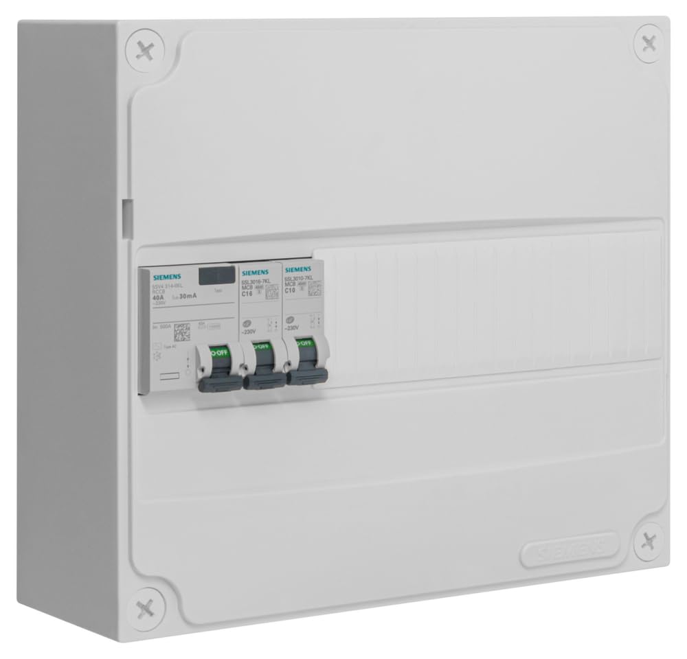 SIEMENS - Pre-Equipped Panel 1 Inter. Diff. 40A Type AC - 2 Circuit Breakers