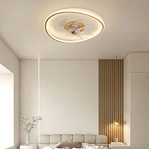 Ventilateur de plafond avec lampe LED 64W moderne à 6 vitesses pour salon