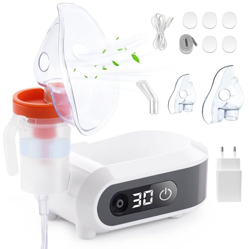 Wholede Nebulizador Comprimido, Nebulizador Portátil para Bebe Niños Adultos, Aerosol Inhalador...