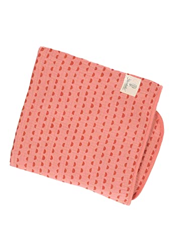Sterntaler Baby Unisex Kuscheldecke Baby Babydecke Musselin Enna und Otti - Babydecke, Kuscheldecke, Baby Decke waschbar - Bio - koralle