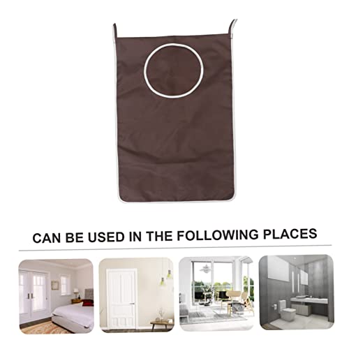Cesto para ropa sucia de gran capacidad en tela Oxford color café para baño y dormitorio 6