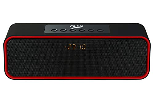 i-Tentek Portable Bluetooth Speaker, with10W Acoustic Driver, LED Display, FM Radio, Alarm Clock