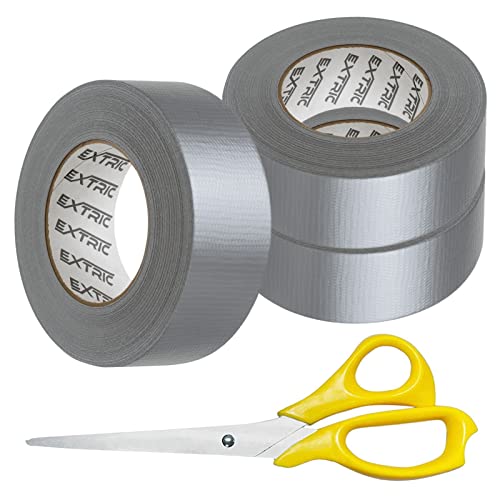 Image of EXTRIC Duct Tape, Heavy Duty Silver Duct Tape, Strong Adhesive 2 inch x 60 Yard, 6 Rolls Bulk, Waterproof for Indoor and Outdoor Repairs