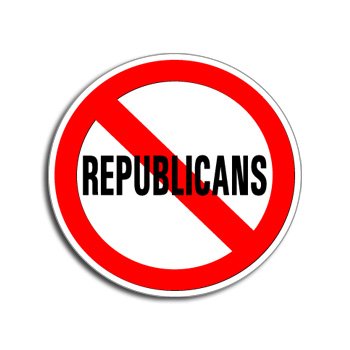 GRAPHICS & MORE NO Republicans - Window Bumper Laptop Sticker