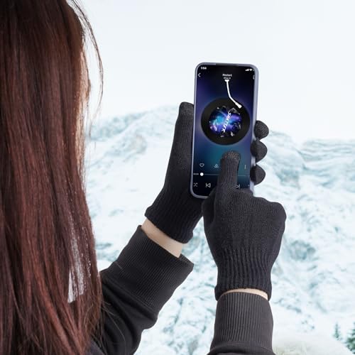 Image of Pistha 24 Pairs Winter Gloves Touch Magic Screen Gloves Stretchy Knit Cotton Gloves Bulk For Men Women Homeless Cold Weather